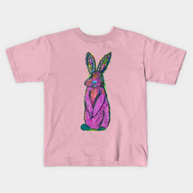 Buble Gum Bunny Kids T-Shirt by Banshee Designs 